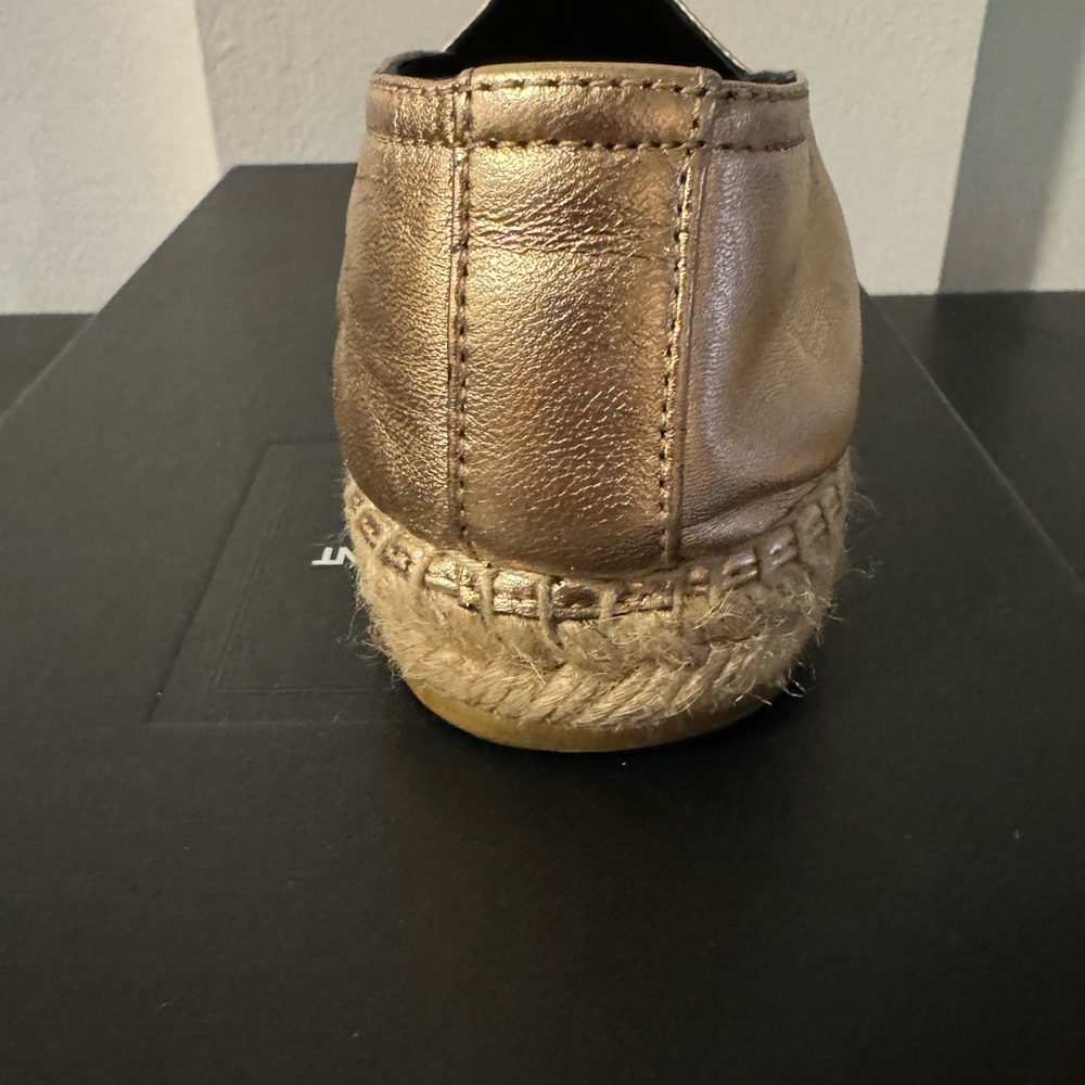 Saint Laurent Logo Metallic espadrilles - Color Rose Metal Blush - Picture 5 of 9